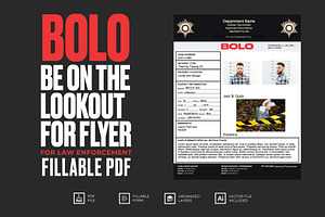 Be On Lookout For BOLO Flyer