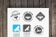 Carpet cleaning emblems and logos, a Branding & Logo Template by 1baranov (Thumbnail 1 of 3)