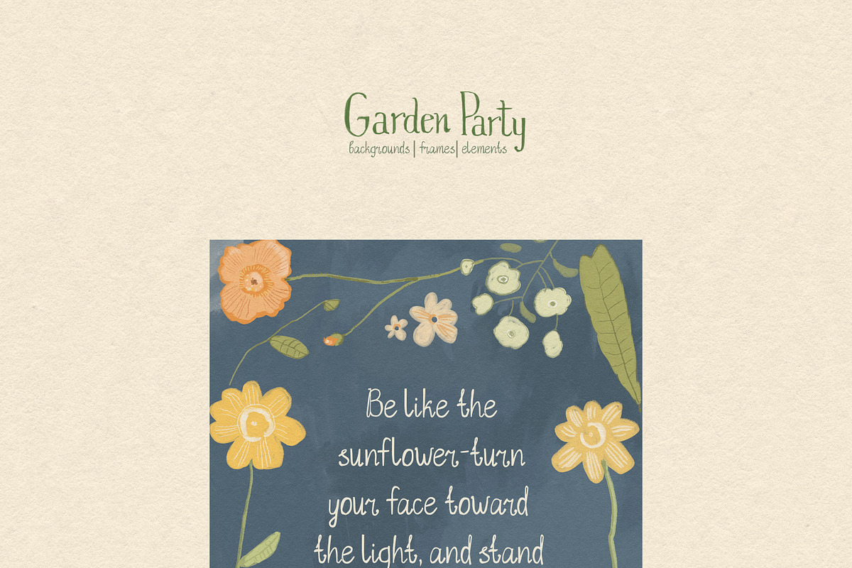 Whimsical Floral Backgrounds Frames, a Background Graphic by whiteheartdesign (Photo 18 of 20)