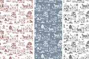 Cat Toile Illustrated Pattern, a Background Graphic by Hughes Studio (Thumbnail 8 of 8)