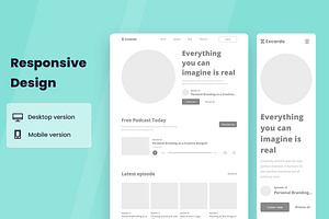 Podcast Wireframe Website