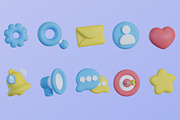 3D Social Media UI Icons, an Object Graphic by Artnivora.Std (Thumbnail 4 of 4)