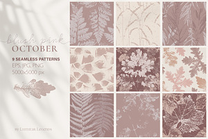 Blush Pink Floral Seamless Patterns