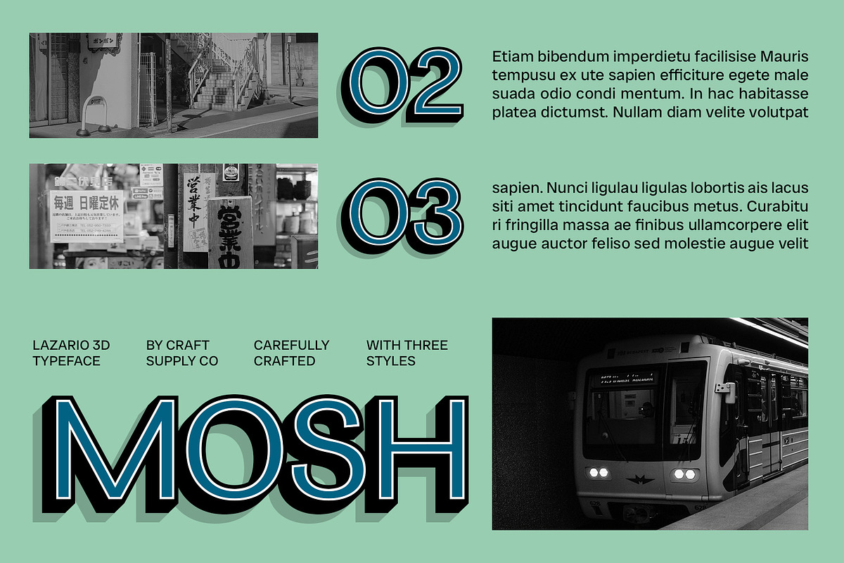 Lazario 3D, a Sans Serif Font by Craft Supply Co. (Photo 3 of 8)