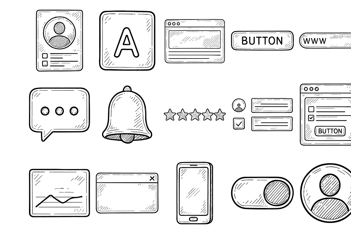 UI Elements Pack, an Object Graphic by nikagraphic