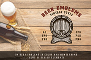 Beer Emblems in Vintage Style Part 1, a Branding & Logo Template by AkimD (Thumbnail 1 of 6)
