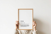 Brave Motivational Wall Decor Art, a Decorative Illustration by YG STUDIO (Thumbnail 3 of 6)