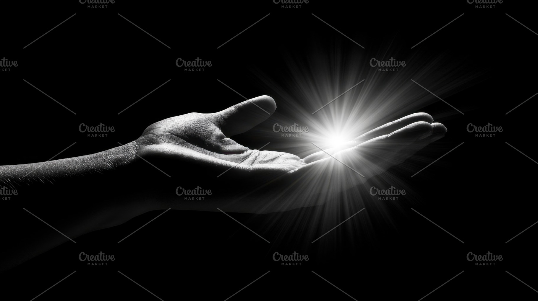 Hand holding light in darkness, a Photo by Beautiful things