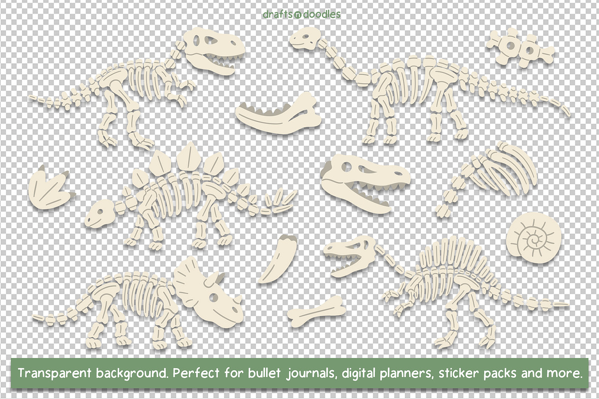 Dinosaur Days Clipart and Patterns, a Pattern Graphic by Drafts n Doodles (Photo 7 of 20)