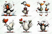 Whimsical Birds Clipart Bundle, an Illustration by Creative Art (Thumbnail 5 of 10)