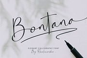Bontana - Elegant Calligraphy Font, a Script Font by Flawless And Co (Thumbnail 1 of 10)