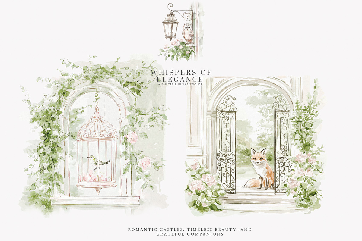 chateau art vintage chateau png, a Decorative Illustration by Patishop Art (Photo 7 of 16)