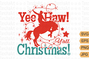 Yee Haw Y’all Christmas Cowboy SVG, a Graphic by TanchaArt (Thumbnail 1 of 11)