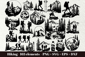 Hiking Svg Bundle, a Person Illustration by DENIDigitalArtSudio