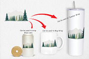 Forest Mountain Clipart, a Graphic by Artnoy (Thumbnail 4 of 5)
