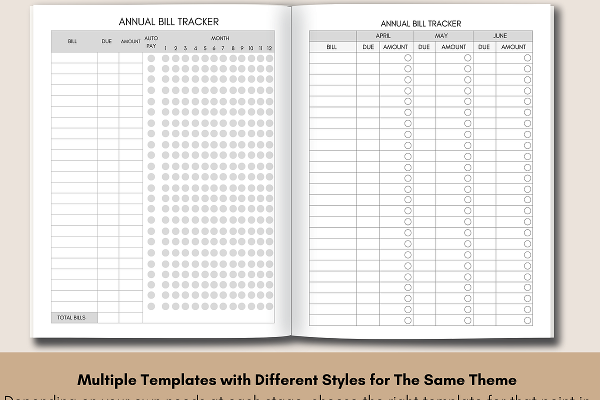 Printable Bill Payment Tracker, a Print Template by LA Design (Photo 5 of 9)