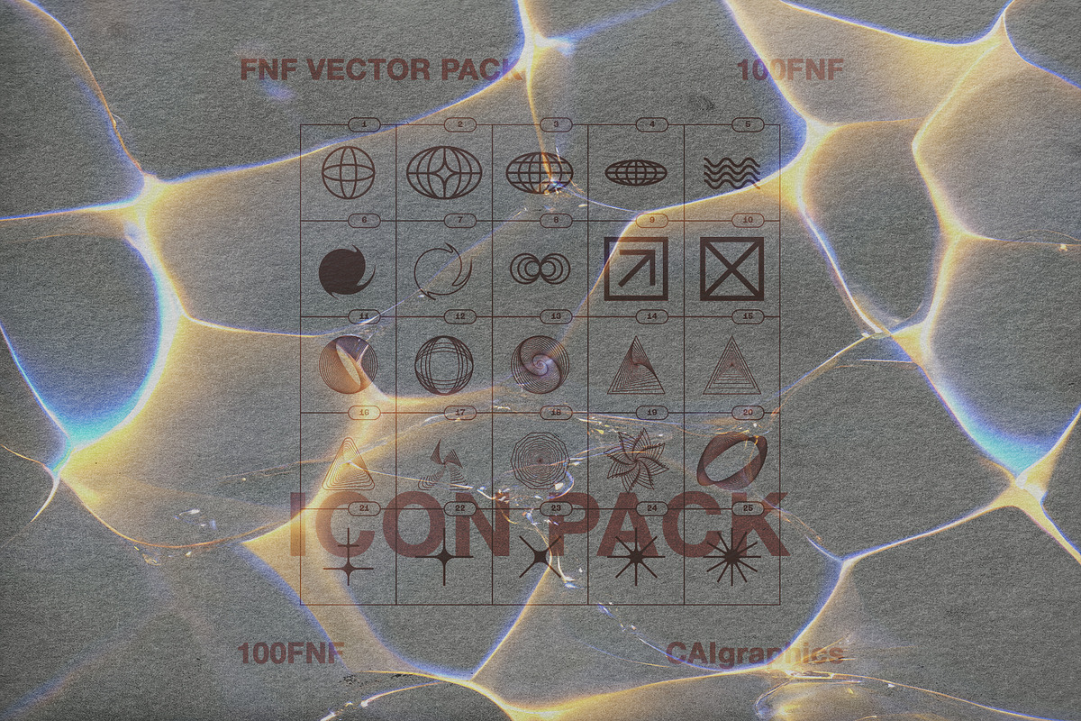 100 FNF Vector shapes pack, a Solid Icon by Designooze (Photo 1 of 5)