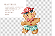 Tropical Christmas Graphics Set, a Seasonal Illustration by MockupWizard (Thumbnail 5 of 6)
