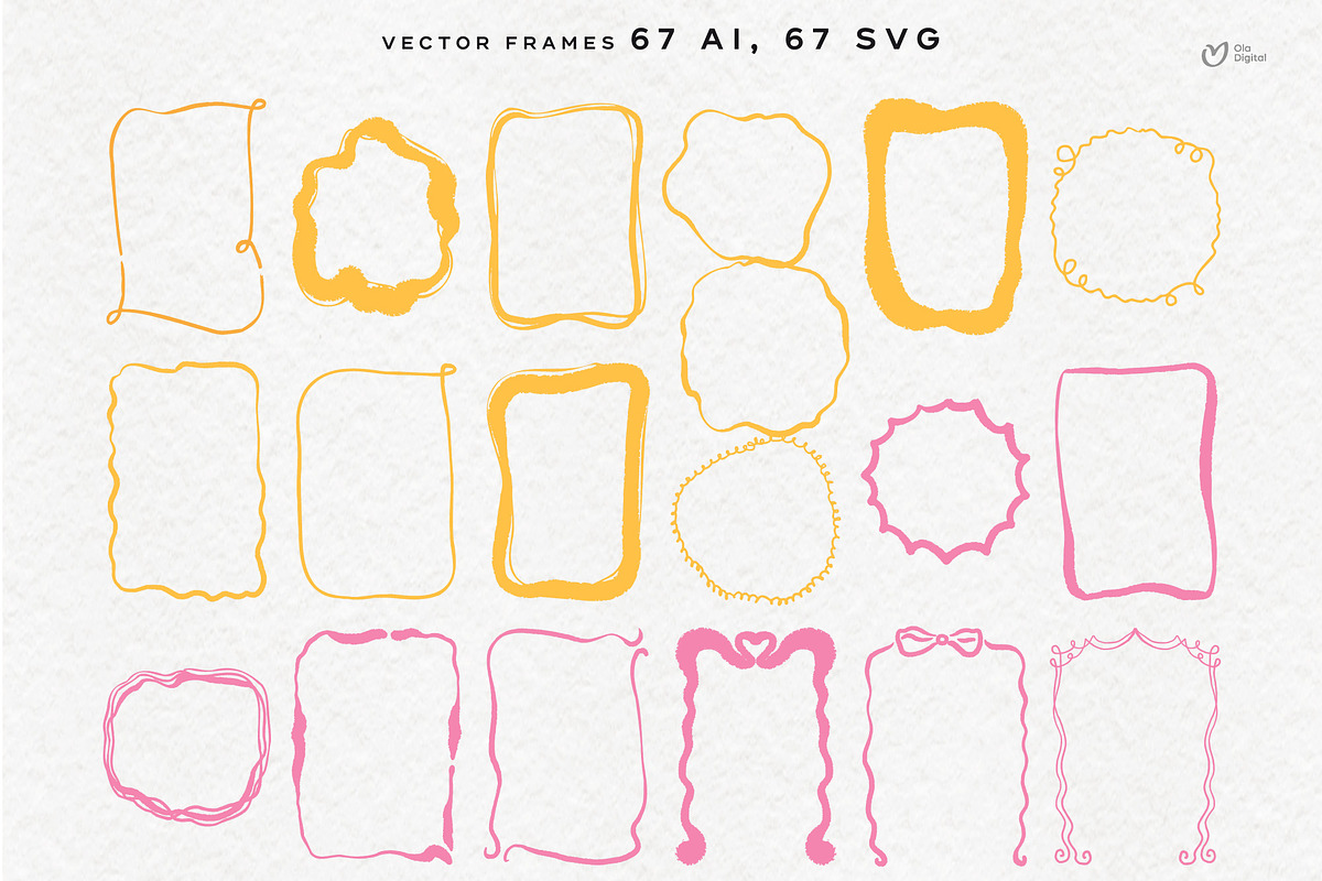 Hand Drawn Watercolor Frames SVG, a Graphic by ollalya (Photo 4 of 10)