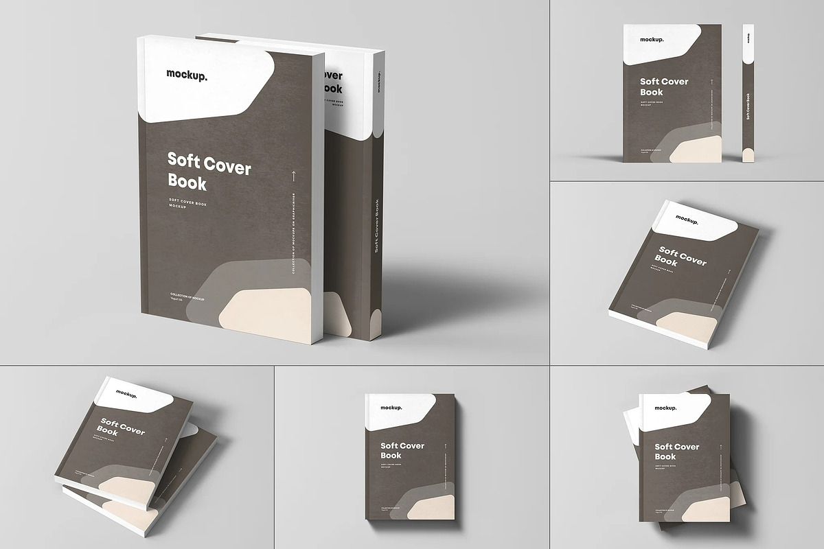 Soft Cover Book Mock-up, a Product Mockup by zippypixelstudio (Photo 1 of 15)