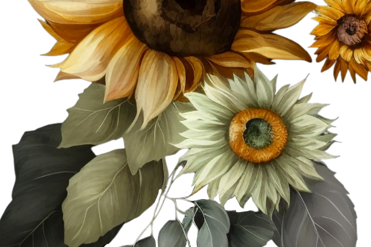 Sunflowers Flowers Clipart, a Seasonal Illustration by Tanya Kart (Photo 3 of 5)
