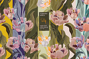 Tulip seamless vector set, a Pattern Graphic by PatternsBlooming (Thumbnail 1 of 8)