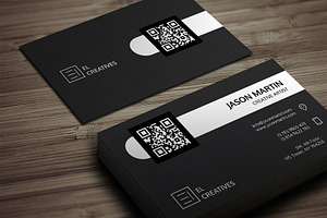 Clean Dark Dotted Business Card