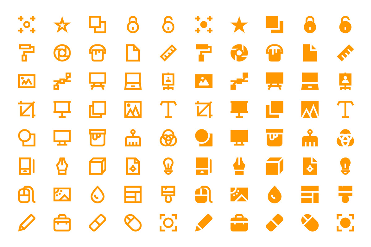 180 Material Design Icons, an Outline Icon by Creative Stall (Photo 4 of 5)