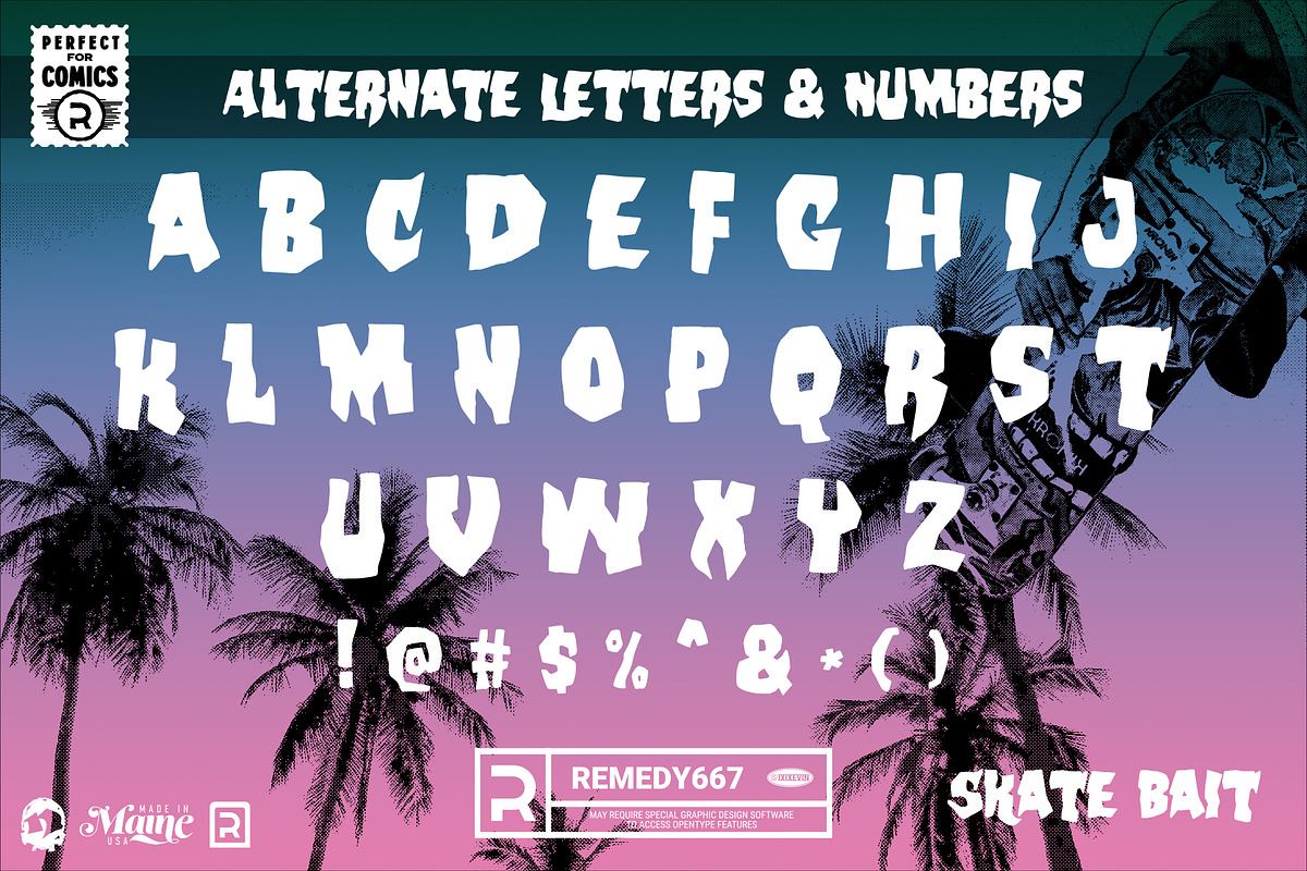 Skate Bait - 80s Font preview 3