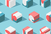 Isometric ABC, numerals and pattern, a Font by SpaceNymph (Thumbnail 2 of 3)