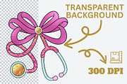 Glitter Bow Stethoscope PNG – Nurse, an Illustration by iloveTemplate (Thumbnail 4 of 6)