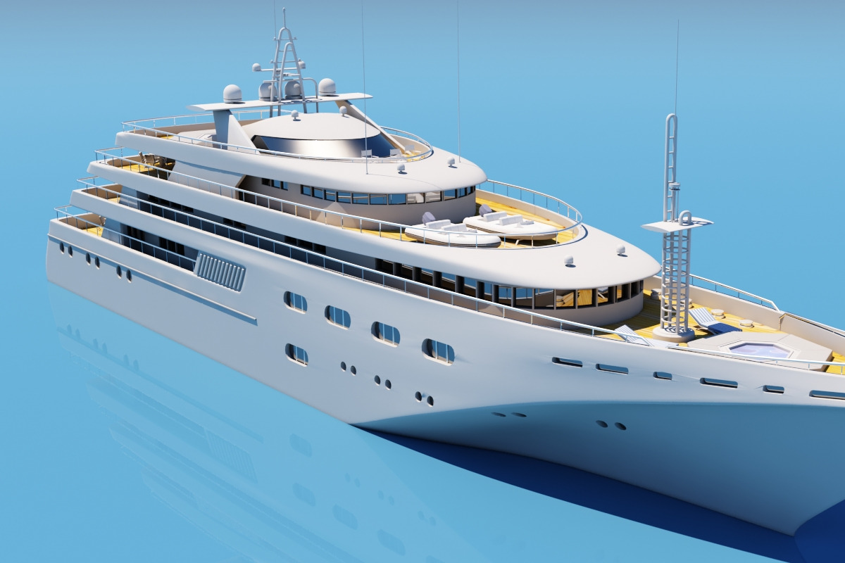 3D Super Yacht, a Cars & Vehicle 3D Model by Giimann (Photo 1 of 7)