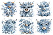 Whimsical Highland Cow Clipart, a Seasonal Illustration by Daily.Designs (Thumbnail 4 of 5)