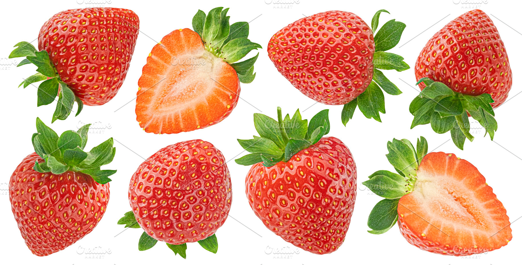 Fresh strawberries collection, a Photo by Max Lashcheuski