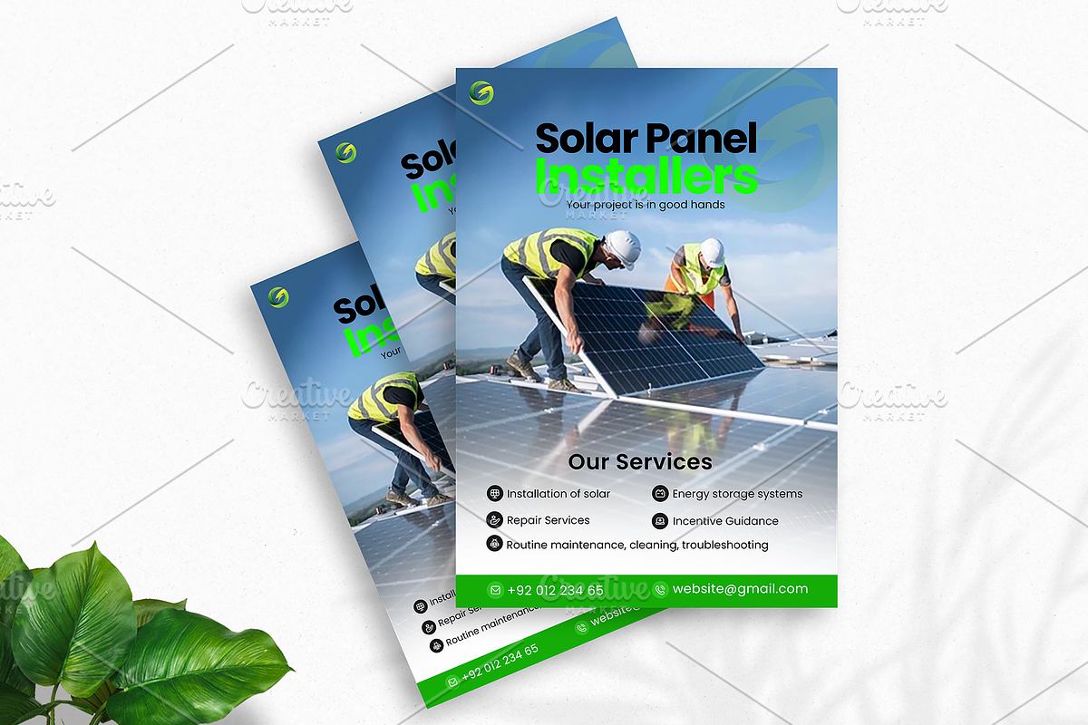 09 Solar Panel Flyer Template, a Flyer Template by aliakram (Photo 3 of 10)