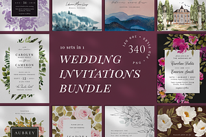 10 IN 1! Wedding invitations bundle