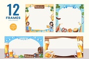 Bavarian Beer Festival Watercolor, a Food Illustration by CreativeValuation (Thumbnail 4 of 12)