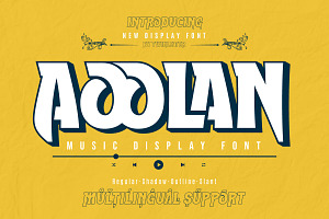 Aoolan - Music Display Font, a Sans Serif Font by twinstd