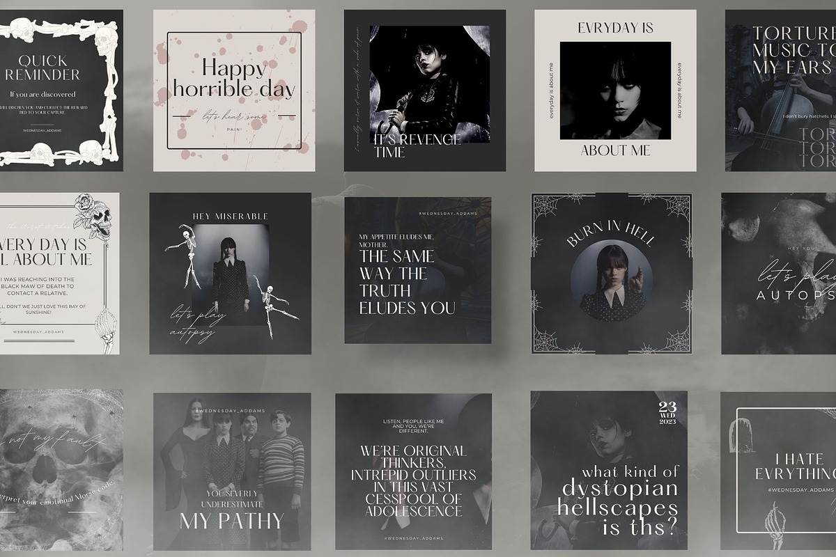 Wednesday ADDAMS Instagram CANVA preview 4