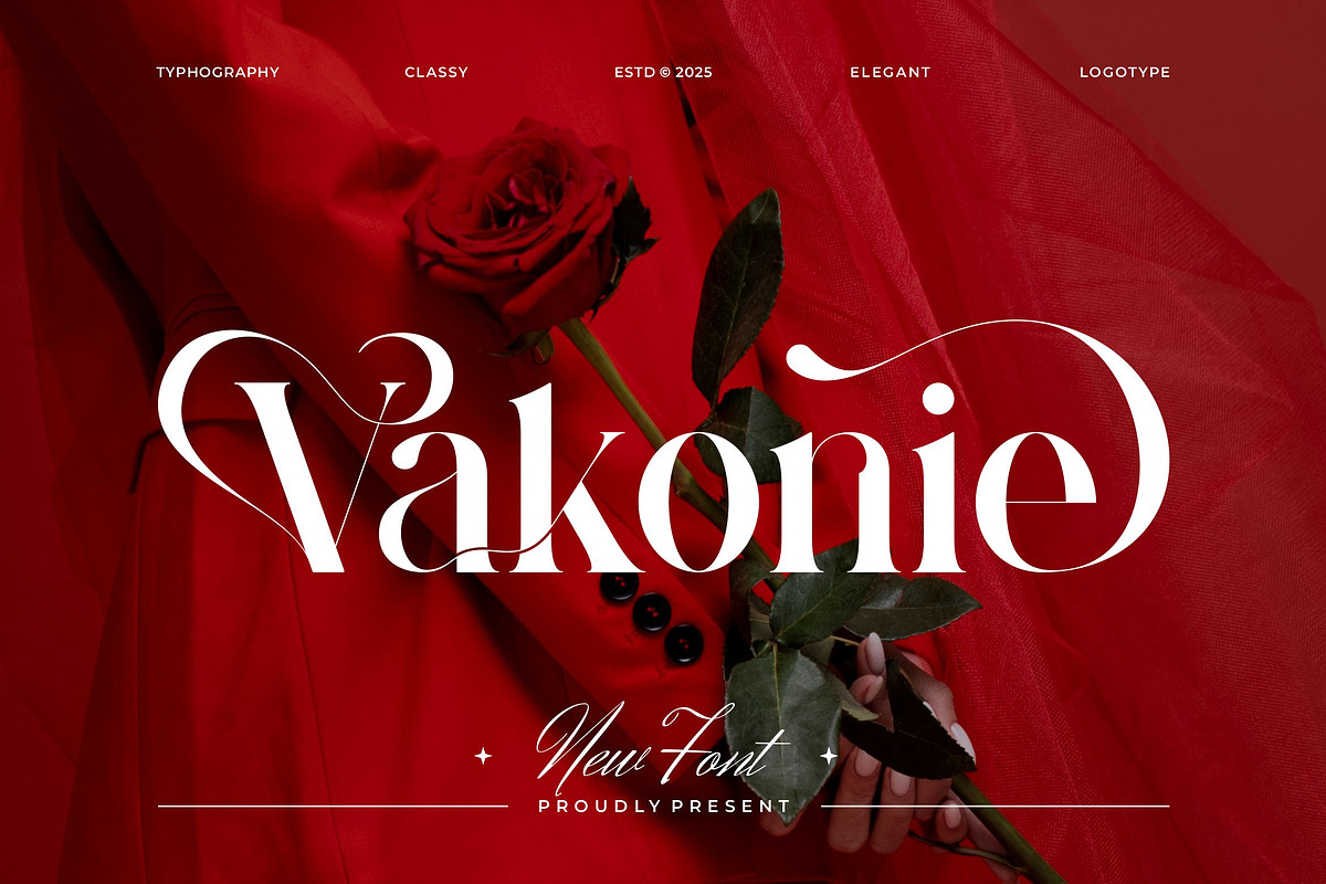 Vakonie || Elegant Classy Serif Font, a Serif Font by Ermedia Studio (Photo 1 of 10)