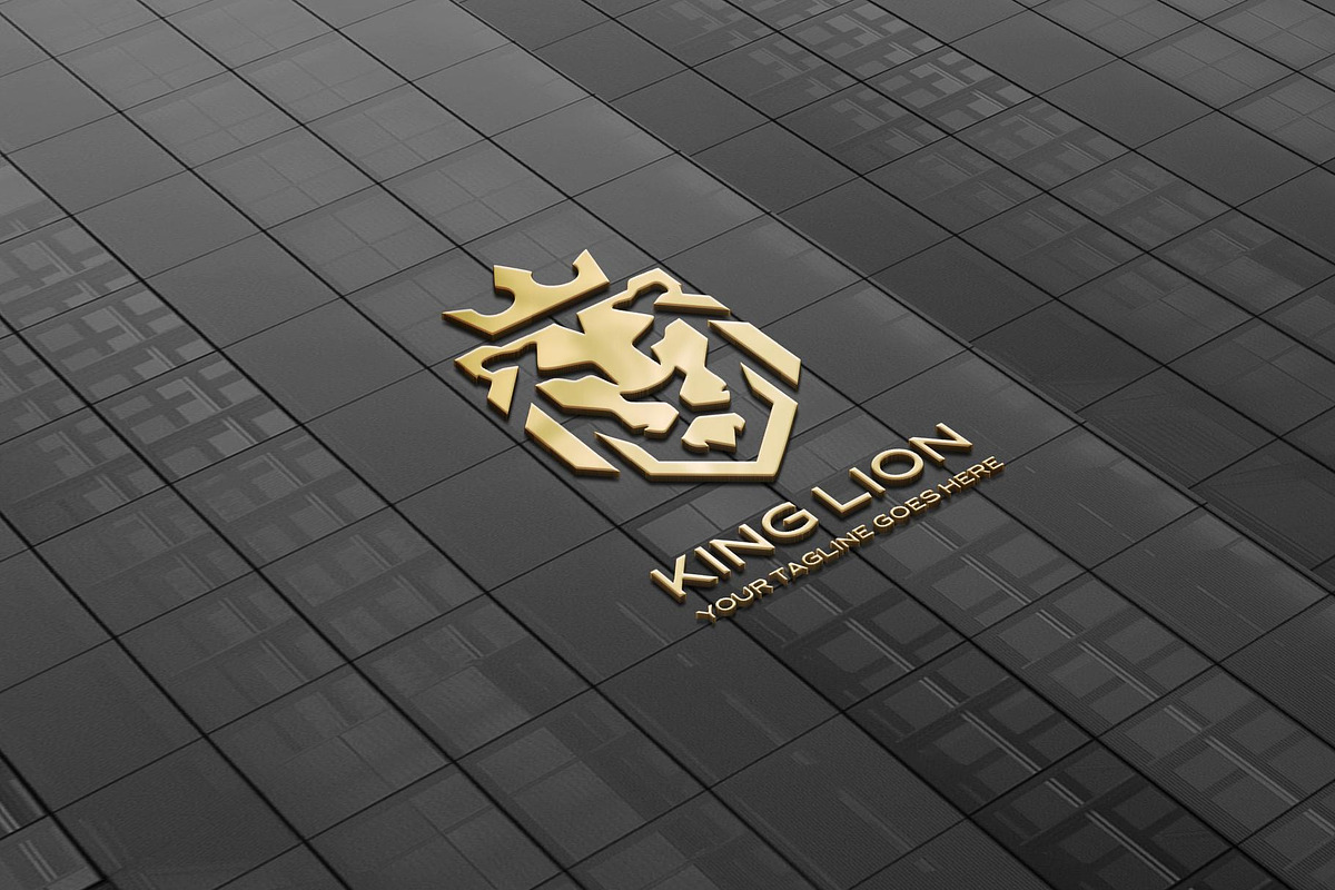 Geometric King Lion Logo, a Branding & Logo Template by YUDesignStore (Photo 3 of 10)