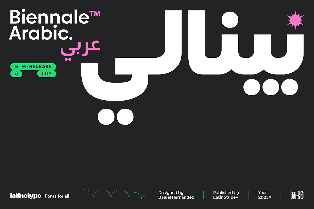 Biennale Arabic, a Sans Serif Font by Latinotype (Photo 1 of 11)