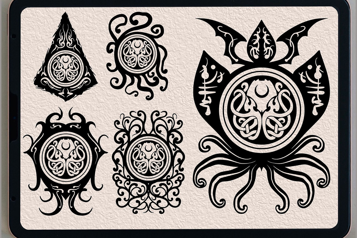 20 Cthulhu brush stamp, a Brush Add-On by TaKong Magics (Photo 3 of 3)