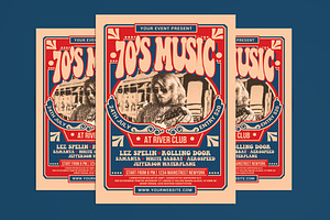 70's Music Event, a Flyer Template by Muhamad Iqbal hidayat