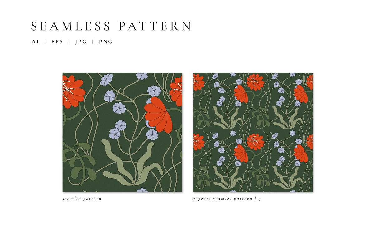 Floral patterns. Vibrant colors, a Pattern Graphic by oxygen_8 (Photo 3 of 8)