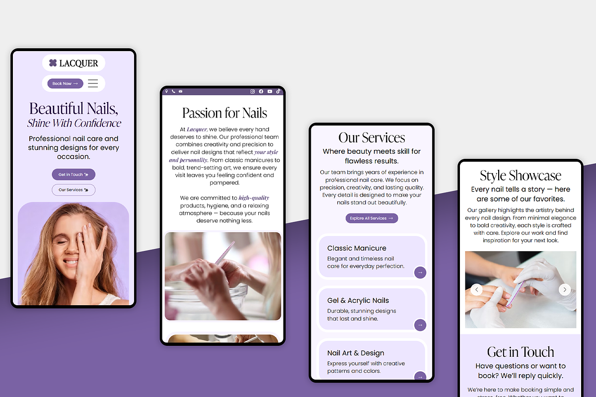 Nail Studio Wix Studio Website preview 8