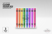 Clear Square Flat Boxes Mockup, a Packaging Mockup by INCDesign (Thumbnail 13 of 14)