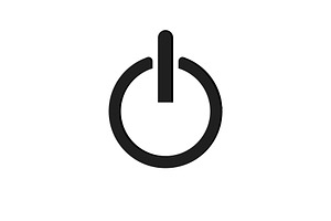 Vector illustration of power button, an Outline Icon by RODINA