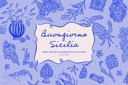 Buongiorno Sicilia | Illustrations, a Decorative Illustration by Ola_Mazur (Thumbnail 1 of 10)