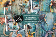 Whimsical Mermaid, Lace Journal Page, a Person Illustration by Digital Art Mahdiseño (Thumbnail 1 of 10)